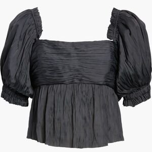 FRAME puff sleeve empire waist blouse